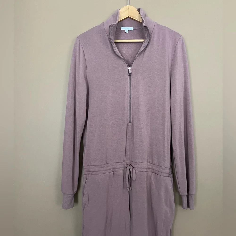 {Beyond Yoga} Ski Weekend Jumpsuit with Long Sleeves in Mauve - Womens Medium